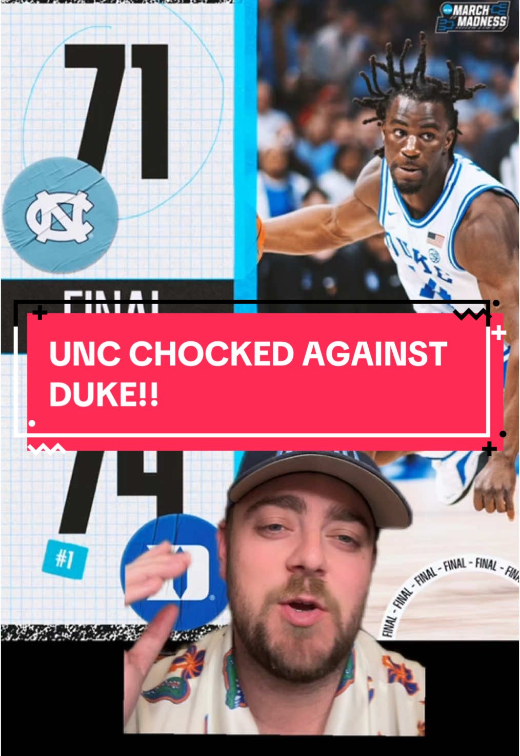 NORTH CAROLINA CHOCKED AGAINST DUKE!!! #unc #duke #MarchMadness #alexdauterive #northcarolina #acc #college #collegebasketball #sports #fyp #clemson #louisville 