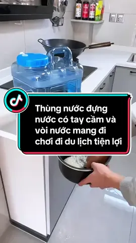 Thùng nước tinh khiết dùng ngoài trời, chứa nước mang đi chơi đi du lịch có tay cầm tiện lợi kèm vòi tiện lợi mang xách đi mọi nơi #thungnuoc #giadungthongminh #giadungtienich #giadungtienloi #xuhuong 