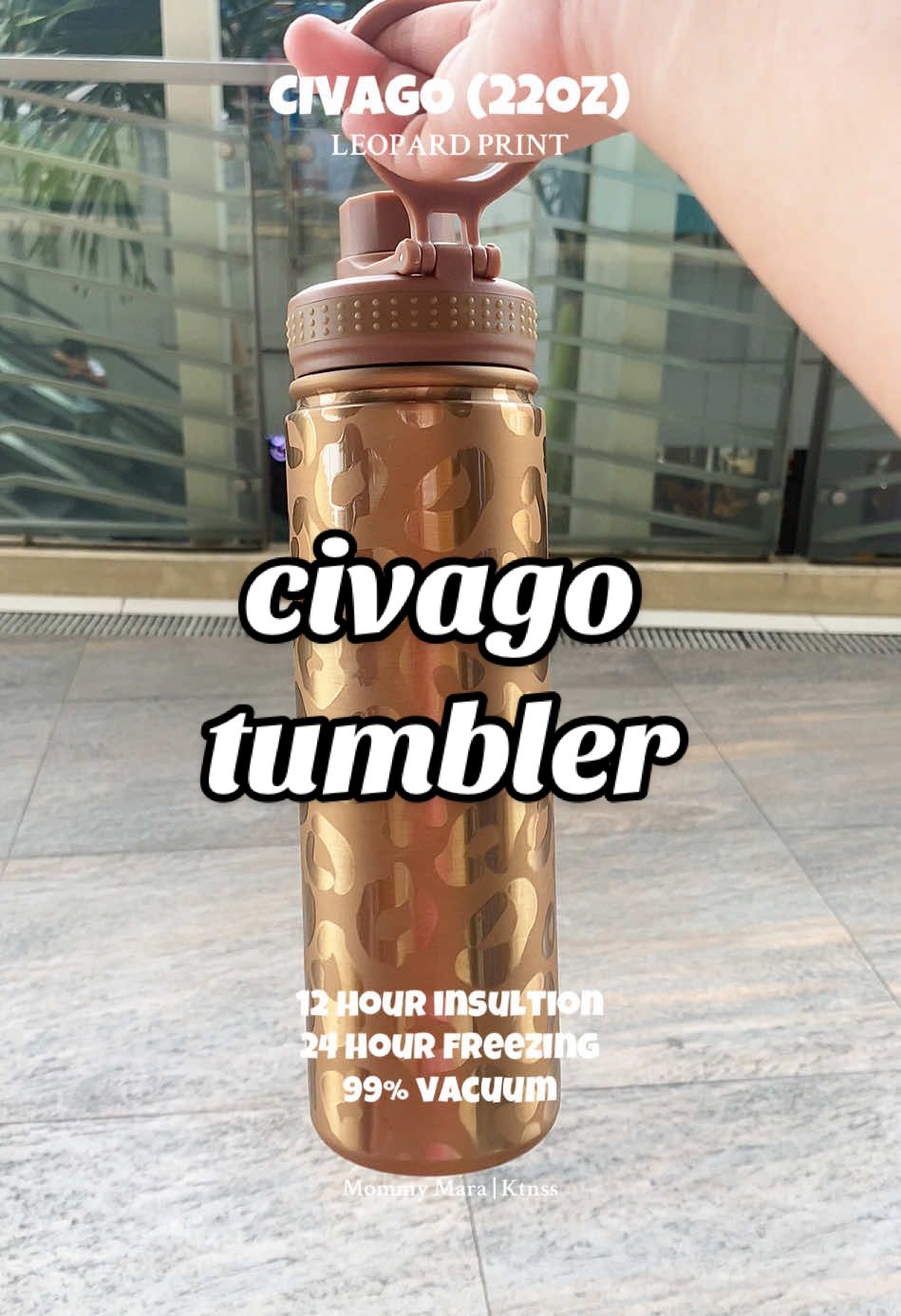 CIVAGO (22oz) Wide Mouth with Sport Lid Vacuum Insulated Tumbler Stainless Steel Drinking Water Bottle.  Leopard print #Civago_Phillippines #Civagoph #Civago22oz #Civagotumbler #24hrcivago #fyp 