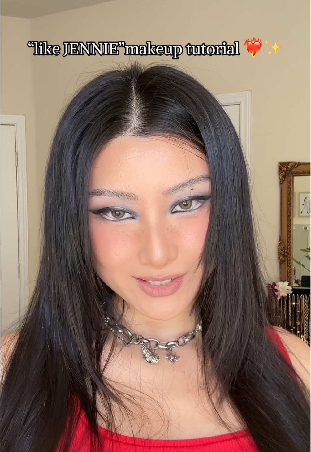 “like JENNIE”inspired smokey eye makeup tutorial❤️‍🔥 #제니 #likejennie #jennie #jennieblackpink #jennie_ruby #makeuptutorial #jenniemakeup #Ruby #jenniekim #jennierubyjane #makeuptransformation #smokeyeye #beforeandafter #fyp 