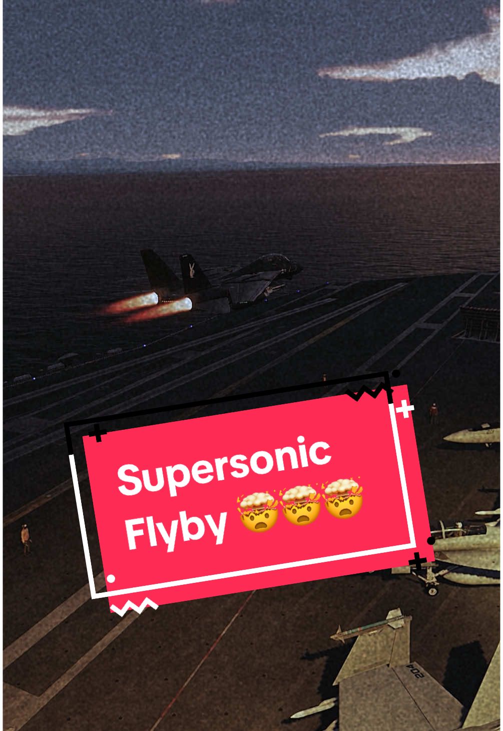 Tomcat passes FEET over carrier deck at supersonic speed!! #f14 #f14tomcat #aircraftcarrier #avgeek #fighterjet #flightsim2020 #dcsworld