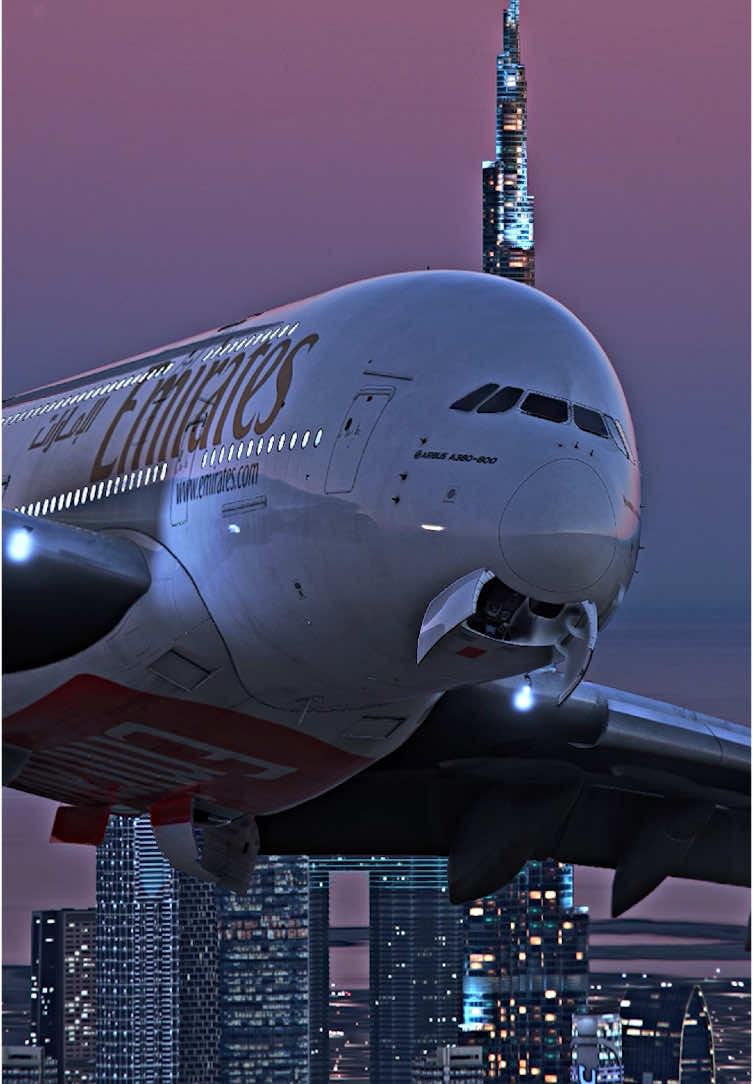 A380 Emirates  • • • #aviation #fly #flight #avgeek #planelovers #plane #airplane #emirates #msfs2020 #tiktok #viral 
