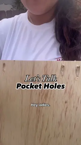 Pocket holes 101! ✨ If you’re new to DIY, pocket hole joinery is a GAME CHANGER for building strong, professional-looking projects. Here’s what you need to know: ✅ What they are – Angled holes that let you join wood without visible screws. ✅ Why use them? – Super strong, easy to do, and perfect for beginners! ✅ What you need – A pocket hole jig, drill, and special screws. ✅ When to use them – Great for furniture, cabinets, and frames! Save this for your next project! Have questions? Drop them below! ⬇️ #DIYtips #woodworkingforbeginners #pocketholes #DIY #homeprojects #diyhomeprojects #diyhomeimprovement #homeimprovement #homeimprovementprojects #foryourpage #womenwhobuild #doityourself 