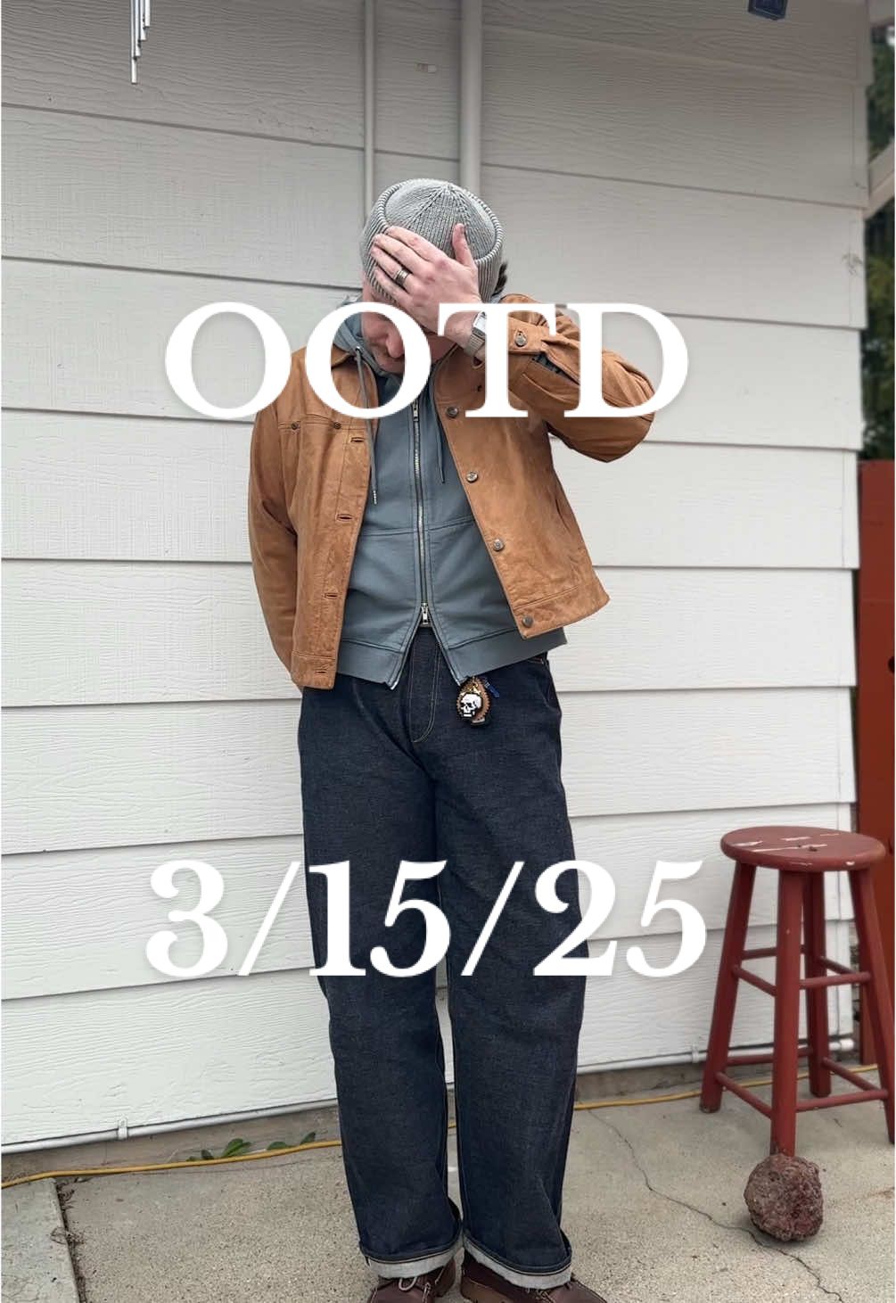 Heading to see Mickey 17 🎥 🍿    #OOTD #outfitoftheday #menswear #mensclothing #indigoons #selvedgedenim #leatherjacket 