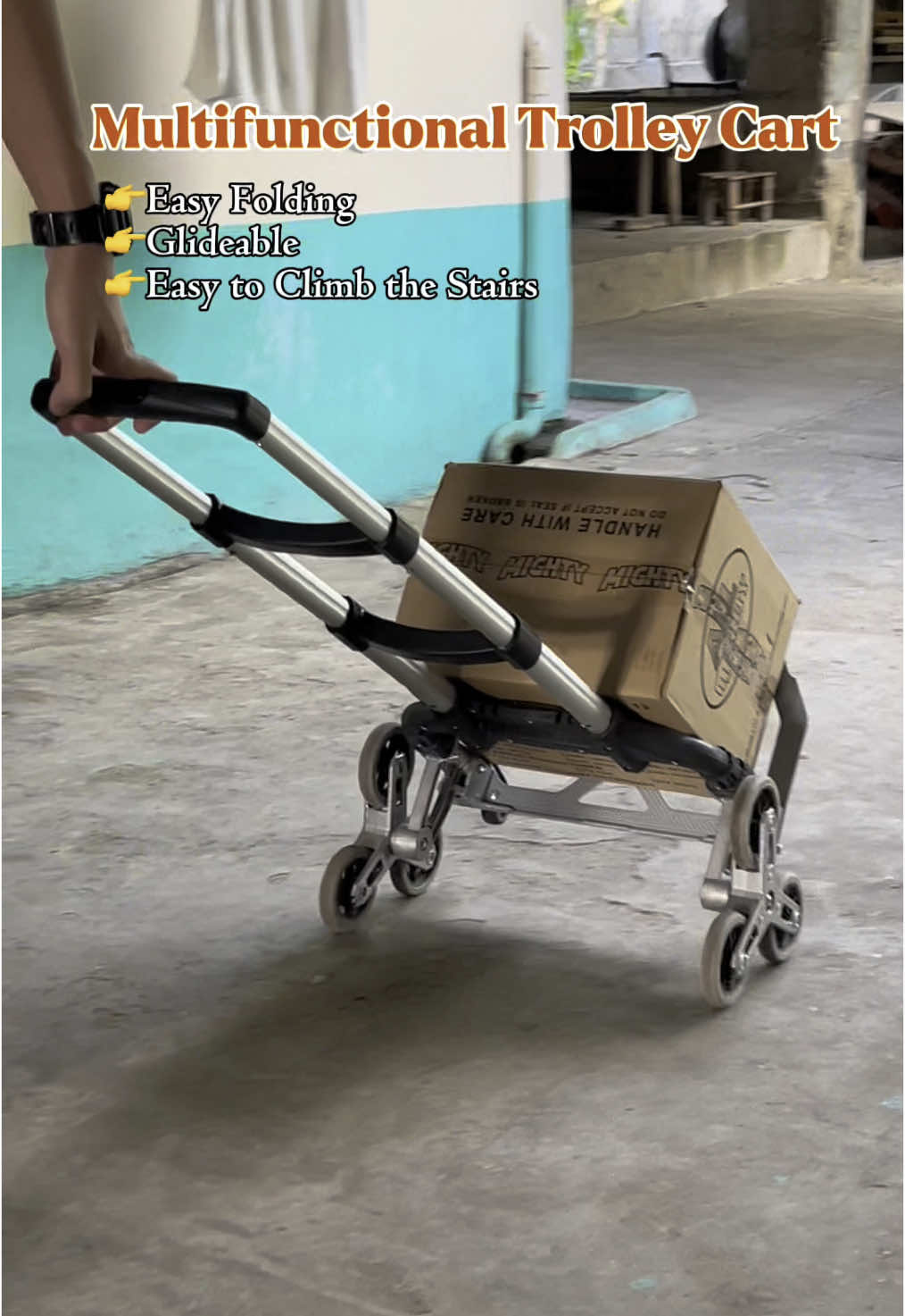 Hindi na kailangan magbugat pag ito ang dinala mo🛒 Heavy Duty Trolley Cart🛒🛒 Portable and Stair Climbing pa  #trolley #trolleycart #grocery #foldabletrolley #tiktokfinds #fyp #stairclimbingtrolley 