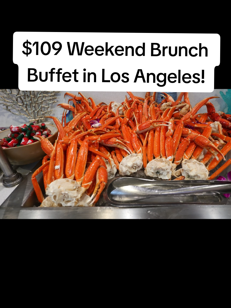 $109 seafood brunch buffet all you can eat at Cafe Sierra! #universalcity #seafoodbuffet #ayce 