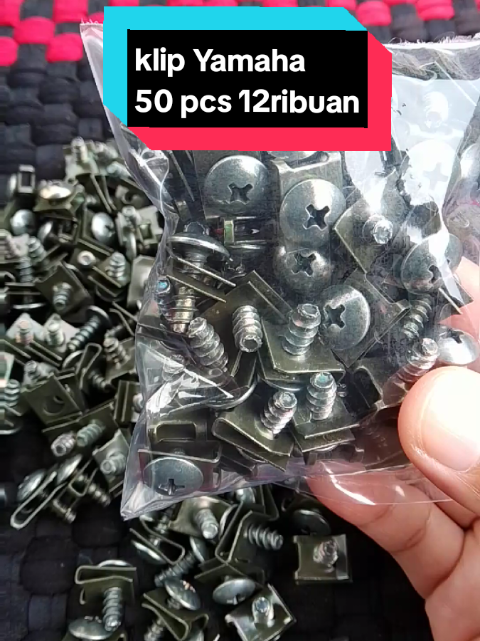 Beli disini 50 pcs hanya 12ribuan klip body Yamaha nya.. #klip body yamaha#klip mio#klip motor#baut klip