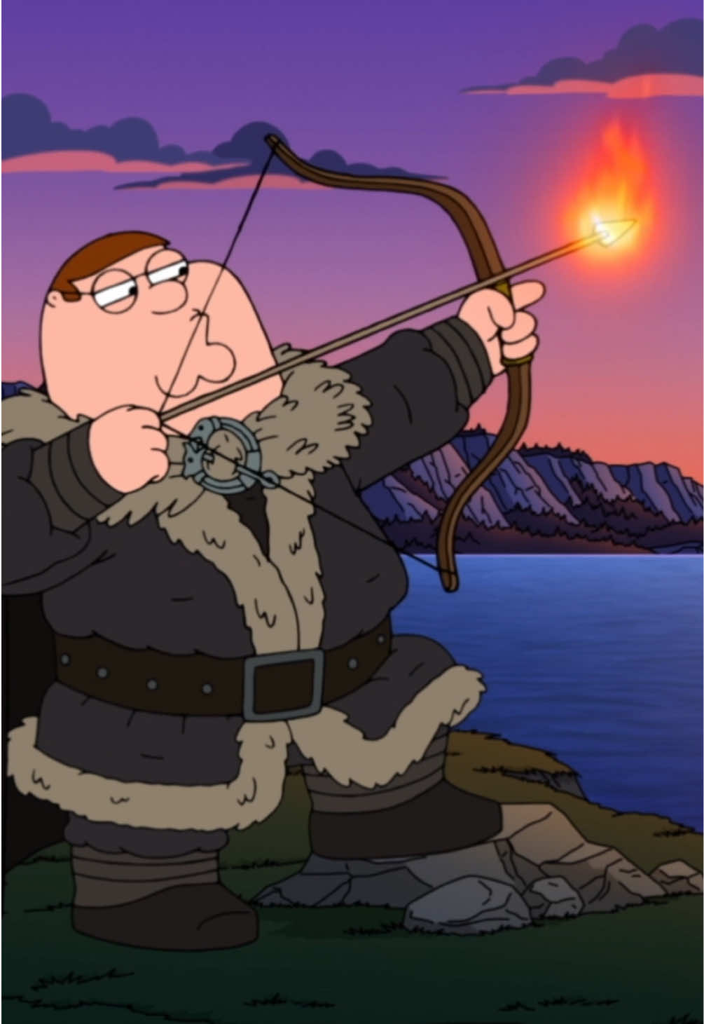 it's official: peter's drier than a triscuit 🤓 a new #familyguy drops TONIGHT on #FOX, next day on @hulu! #familyguyclips #petergriffin #loisgriffin #giraffe #whoopiecushion #viking #animation #whattowatch