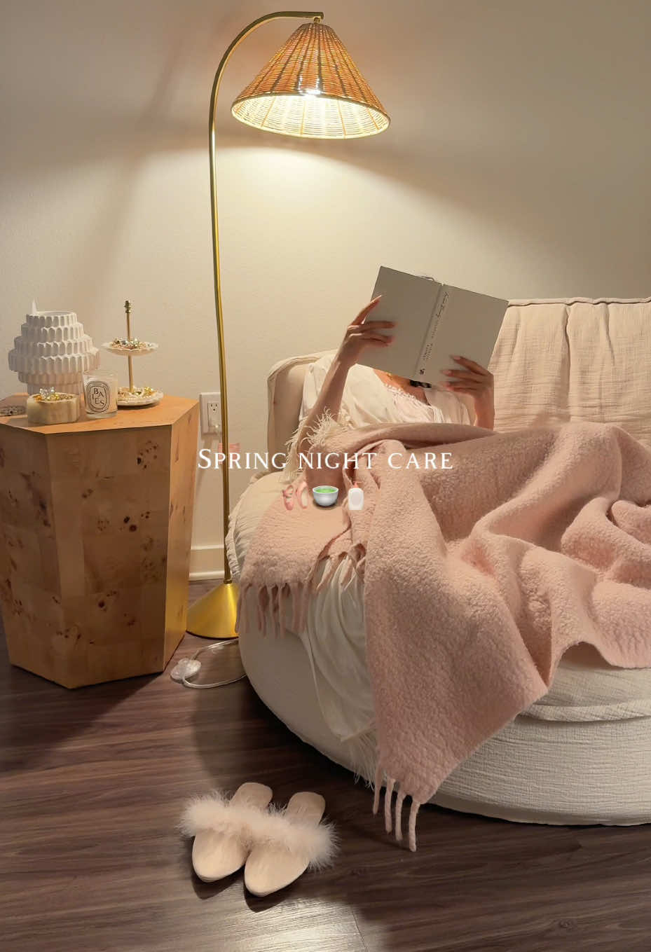 🩰🛁A Cozy Spring Night 🧚🏻🫧 #aesthetic #routine #spring #asmr #SelfCare #haircare #cleangirl #nightroutine #cozy #relax #satisfying #anxietyrelief #fyp
