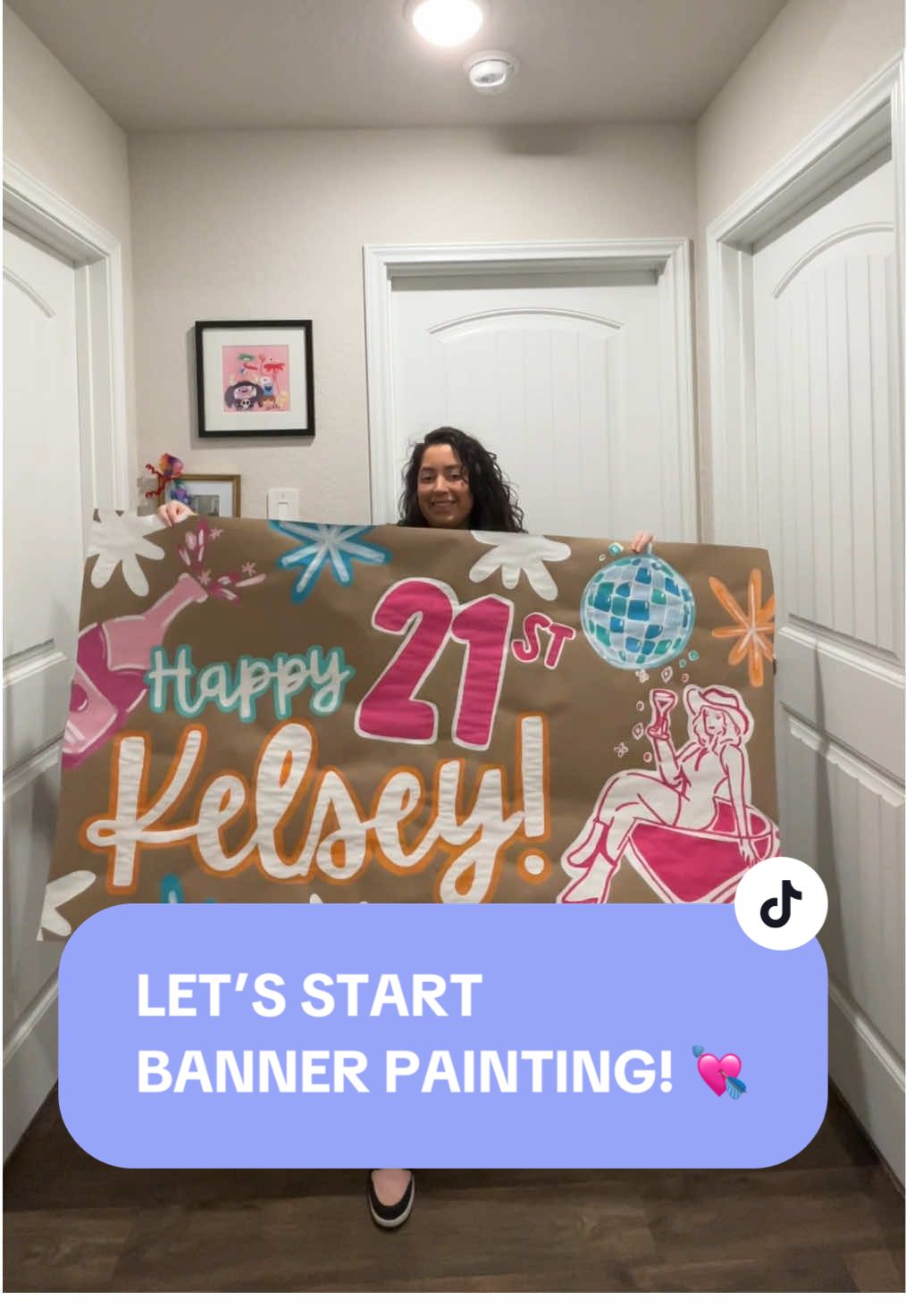 Let’s start banner painting! Here’s a few tips and tricks I’ve learned along the way and if you’re looking for even more tips than check out my website for freebies, templates and even an ebook to help you get started 💘  #paintabannerwithme #bannerpainting #howtopaintabanner #birthdaybannerpainting #diybanner #paintingtips #artisttipsandtricks 