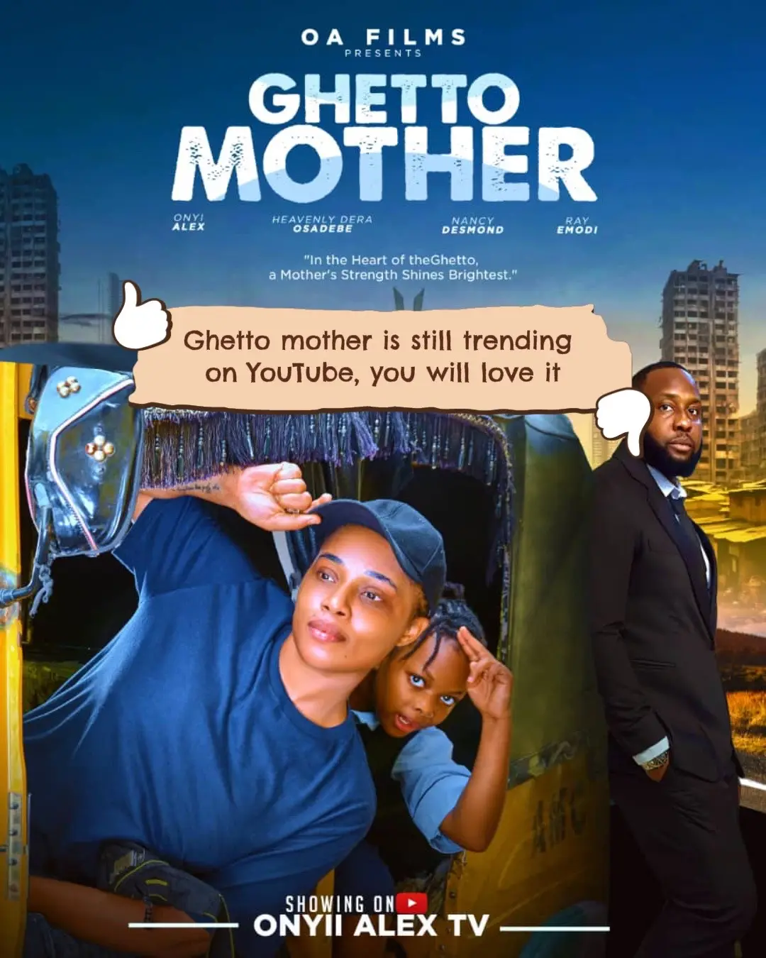 Ghetto mother is still trending on YouTube, you will love it #nollywoodmovies😁😁😂 #lagosnollywood #francis_nolly 