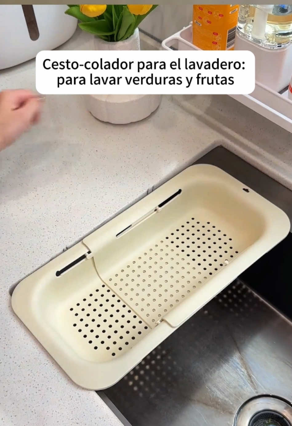 Sink strainer basket - for washing vegetables and fruits#KitchenEssentials #HomeHack#CookingMadeEasy #FoodieFinds #CleanKitchen#KitchenOrganization #spacesaver#homelmprovement #fyp #fypン #TikTokShop#shopping #tiktok #foryou