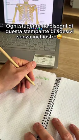 Stampante termica con Bluetooth, stampa tutto ciò che vuoi, ovunque vuoi, senza bisogno di inchiostro. Il miglior regalo per studenti! #studenti #stampante #appunti 