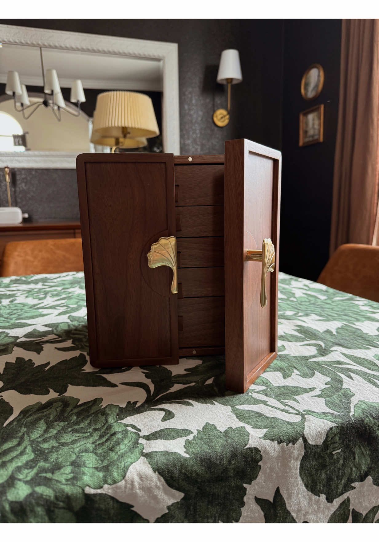 The prettiest jewelry box ever 💍 tons of compartments and space and made of solid wood!🔗🔗 in bio!  #amazonjewelrybox #jewelrybox #storage #jewelryorganization #amazonfinds  #amazonmusthaves #founditonamazon #amazonfinds2025 