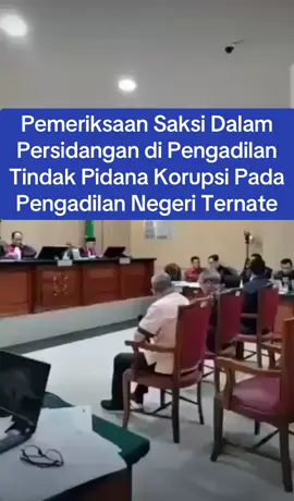 Pemeriksaan Saksi Yang Di Hadirkan Oleh Jaksa Penuntut Umum KPK, Dalam Persidangan di Pengadilan Tindak Pidana Korupsi Pada Pengadilan Negeri Ternate. #Thelawyer #lawyerlife #auditorhukum #Sidang #pemeriksaansaksi #mldlawoffice⚖ 