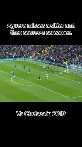 Sergio Aguero missed an open goal and then scored a screamed vs Chelsea back in 2019. Man City went on to win 6-0. #mancity #aguero #manchestercity #PremierLeague #chelsea #epl #footballtiktok #fyp 