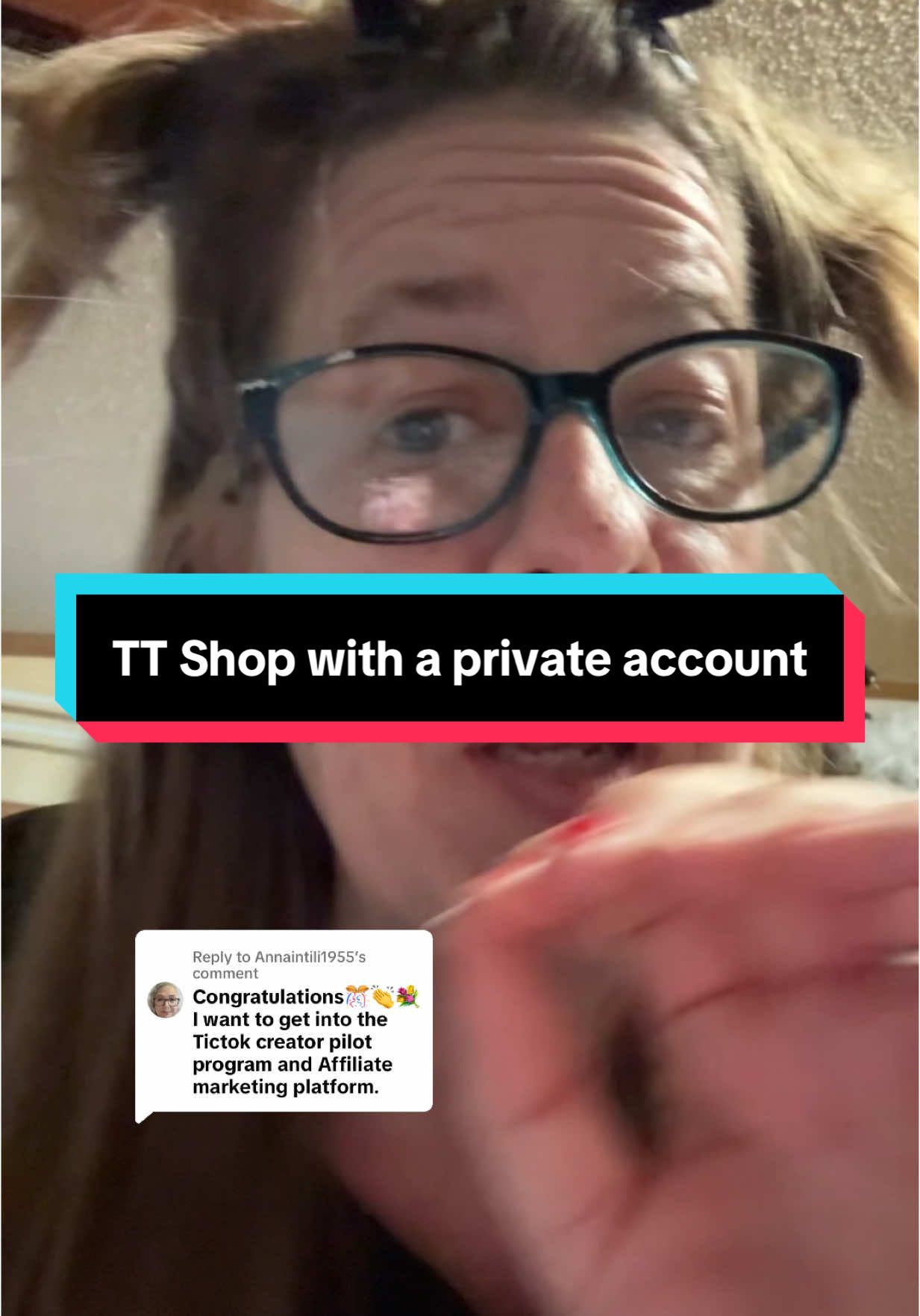 Replying to @Annaintili1955 TikTok does not let private accounts into the affiliate shop program.  Your page and content has to be visible to everyone, otherwise it won’t be seen. Also it is RARELY our followers that are the purchasers.  Those come from videos hitting the fyp which is impossible with a private account.  #tiktokshop #tiktokshopcreator 