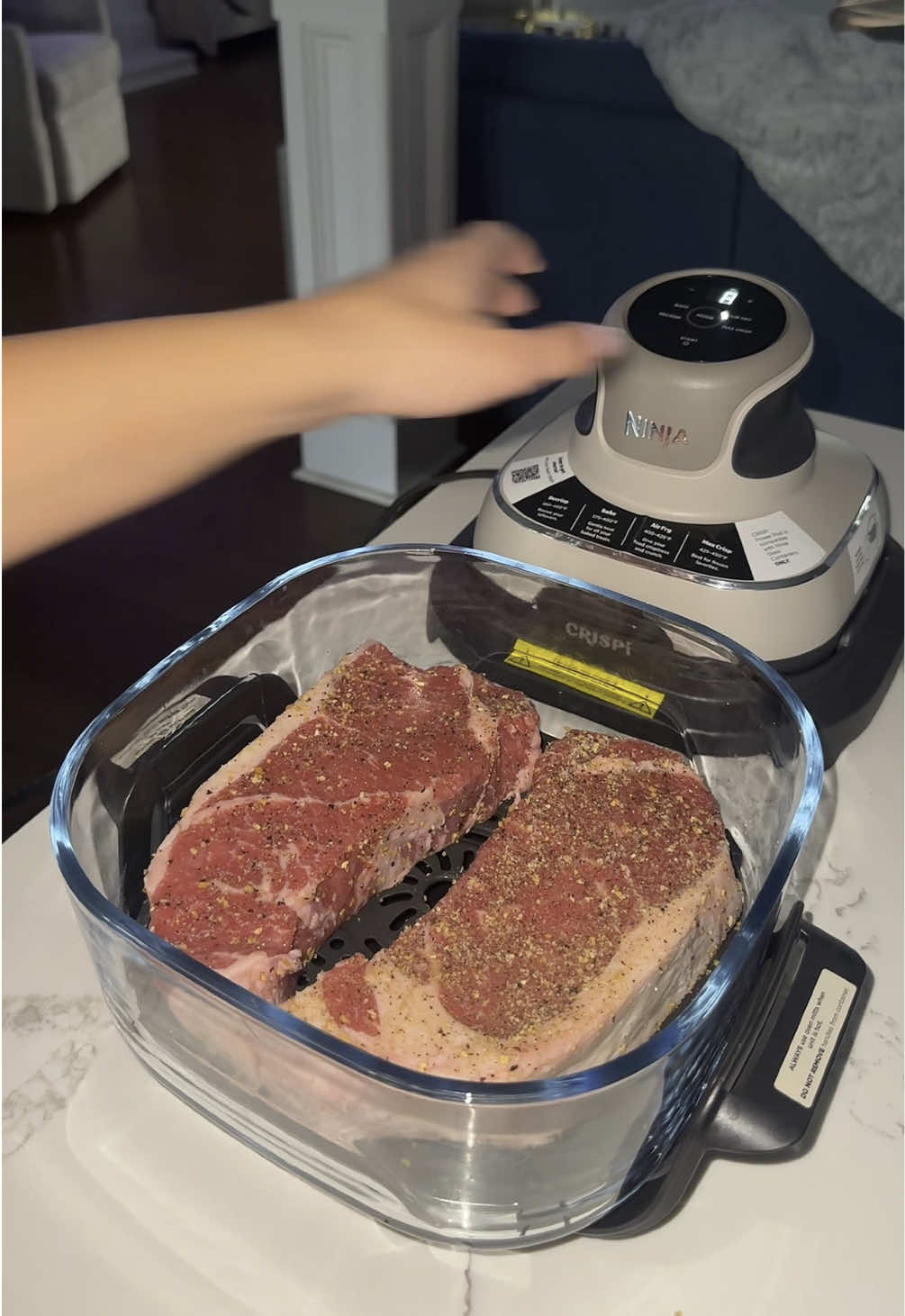 the easiest steak you’ll ever cook @Ninja Kitchen #ninjacrispi 