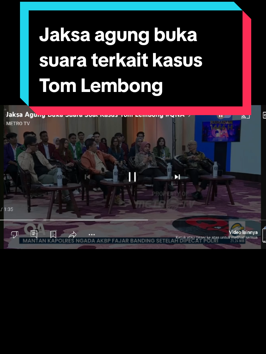 Jaksa agung Lihat saja Nanti hasil putusannya #tomlembong  #jaksaagung  #fyp  #korupsi  #fyppppppppppppppppppppppp 