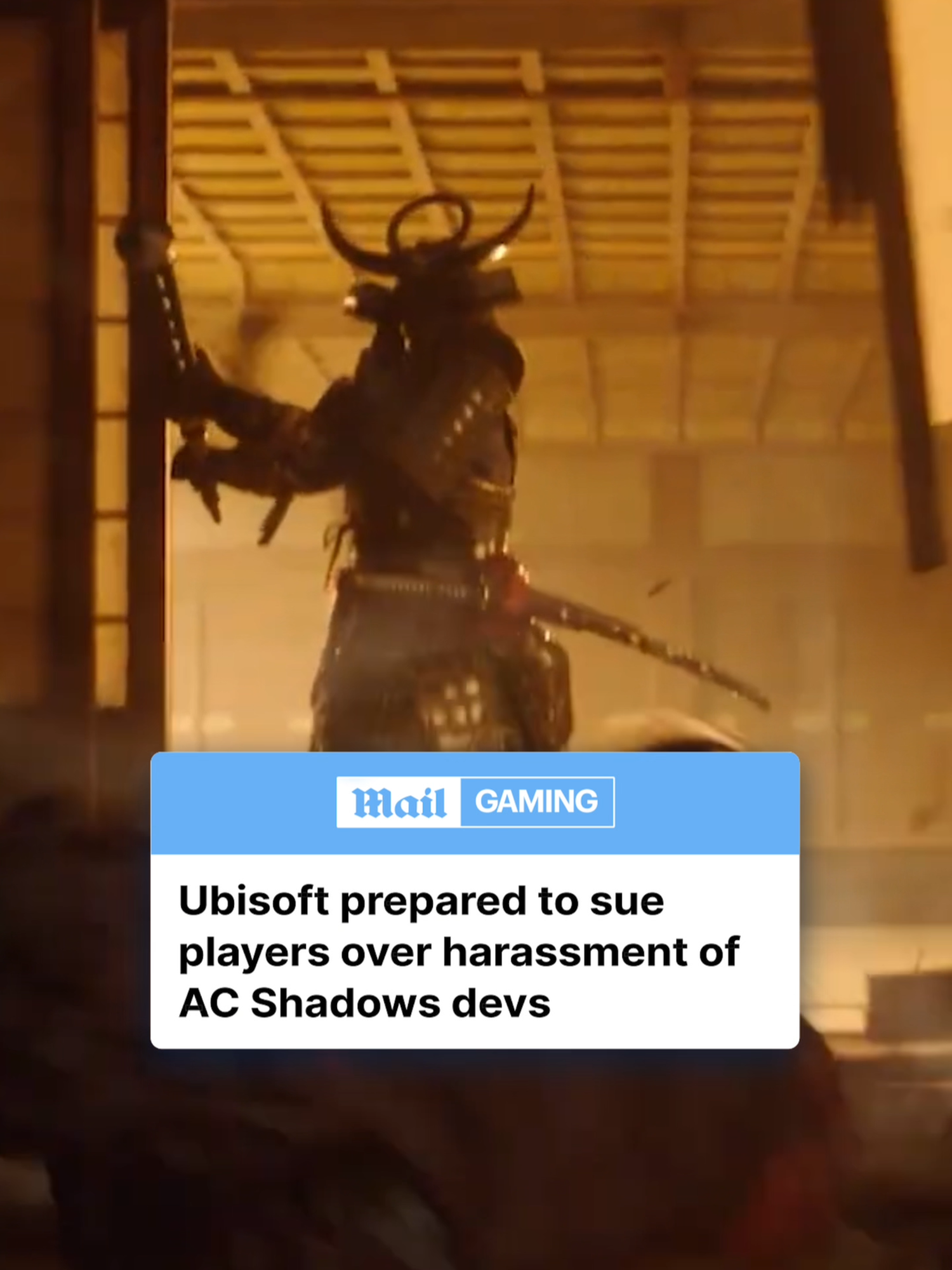 Ubisoft has reportedly has ready a team of lawyers to sue players who harass Assassin's Creed Shadows' developers online. #ubisoft #gaming #assassinscreed #assassinscreedshadows