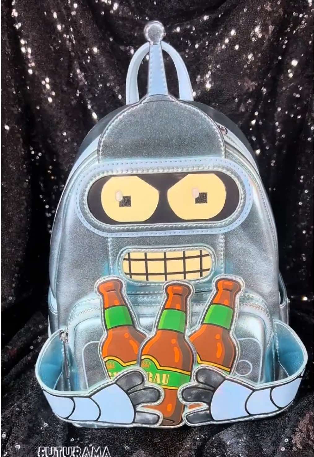 Introducing our very first Futurama collection! Our Bender mini backpack (LE 1800) and wallet will be available exclusively at our WonderCon booth and on loungefly.com on 3/28 at 6am PDT. #loungefly #futurama #futuramabender #benderfuturama #wondercon #wondercon2025 #mattgroening 