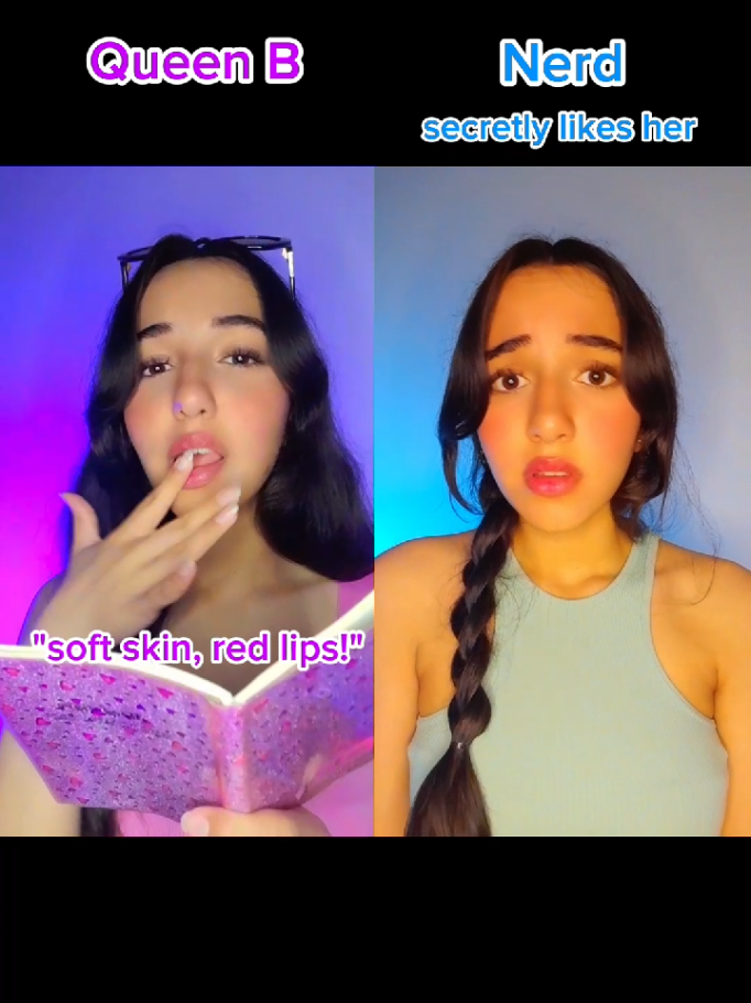 #pov QueenB takes the nerd's diary and reads about her crush, but finds out she likes HER #fyp #wlw #viral 