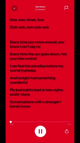 Bad Habbits🎶 #edsheeran #2025 #song #songlyrics #trending #music #spotify #fyp #fyyyyyyyyyyyyyyyy #foryoupage #foryou #follow #lyrics 