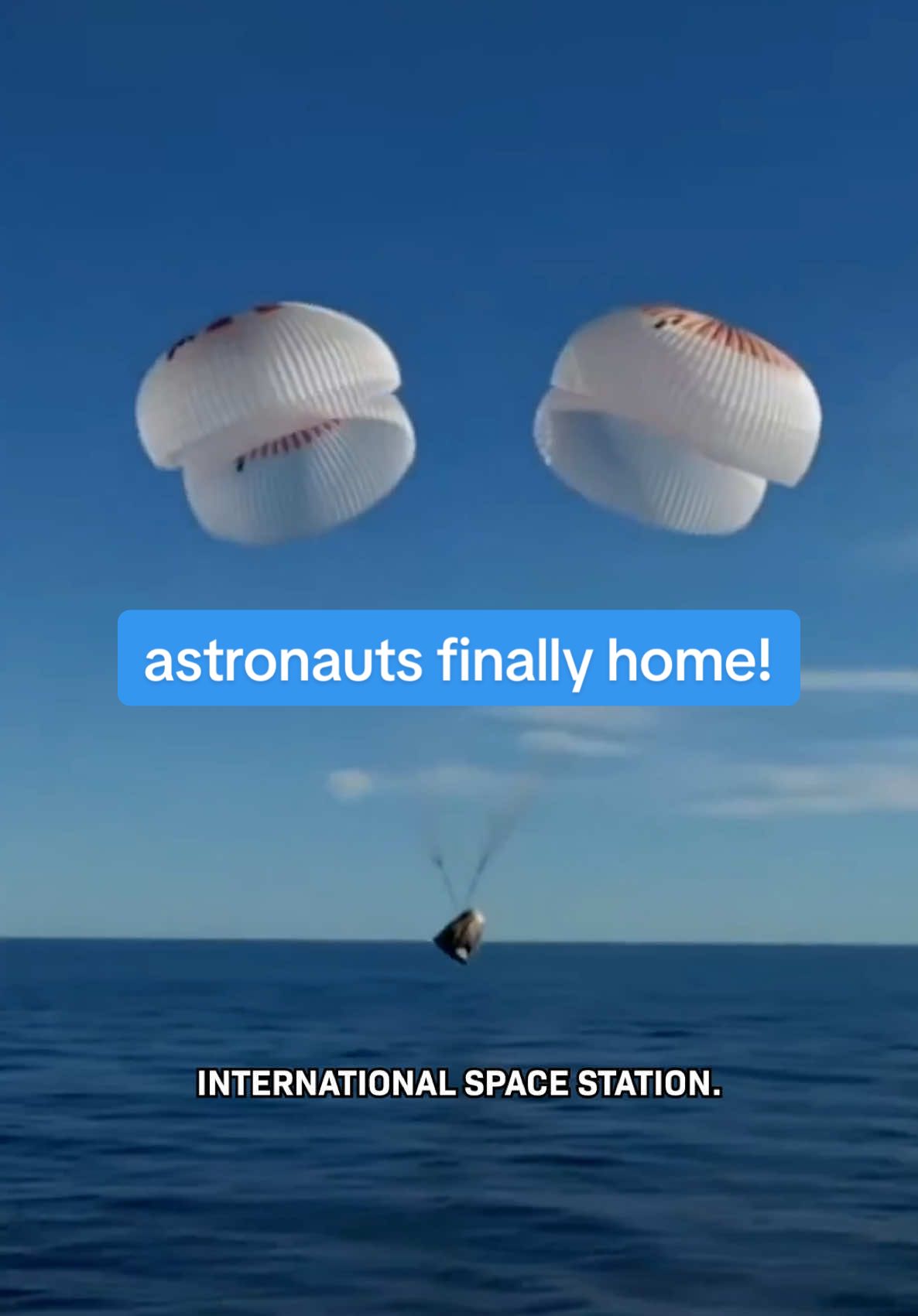 These two astronauts just got back from the International Space Station! They were supposed to be on the ISS 8 days, and they stayed more than 9 months. Here’s why... Back in June, they took off from earth on the Boeing Starliner. To reach the ISS, they had to chase it down, flying out to its orbit 250 miles above Earth and zooming to reach its speed of over 28,000 km/h. But as they approached, some of their thrusters malfunctioned. That made NASA worry the Starliner wouldn’t get the astronauts home safely, so they sent it back empty. But that meant these astronauts needed a different ride home! Usually there are around 7 crew on the ISS, and NASA swaps 4 out every 6 months or so. So in September, on the next planned SpaceX mission, they only sent 2 - leaving 2 seats back for our astronauts! And now, they’re safely HOME. For more optimistic science and tech stories, follow for our show Huge If True.  #space #astronauts #ISS #NASA #spaceX