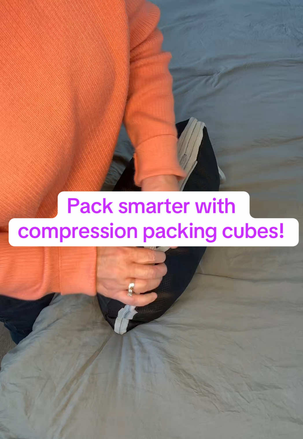 Pack smarter with compression packing cubes! #tiktokshop #packing #travel #packingcubes #stayorganized 