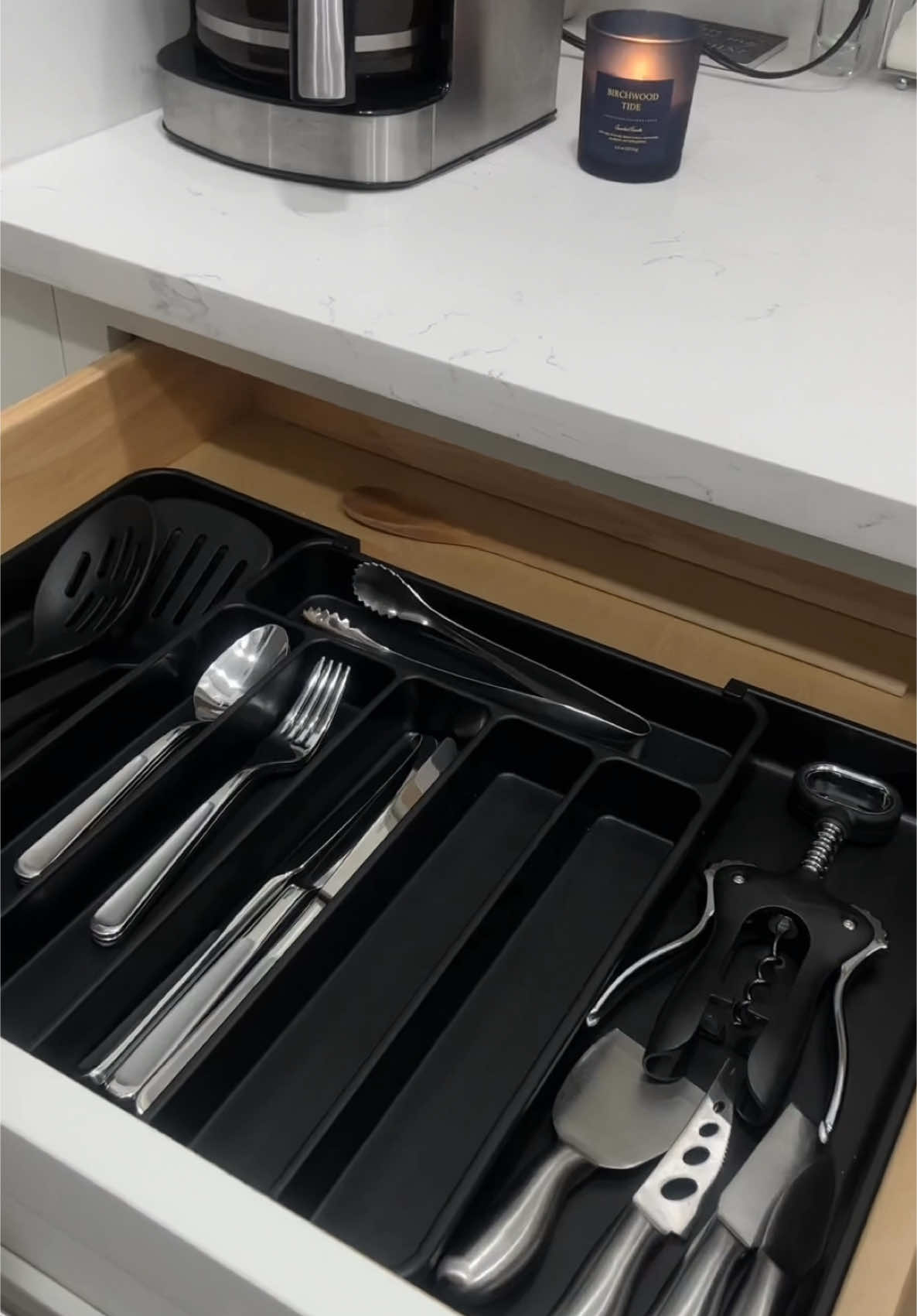 Organiza conmigo mi cocina en Estados Unidos 🇺🇸 | cajón de utensilios 🍴 #untensil #organize #organizedhome #kitchengadgets #food #viral #usa 