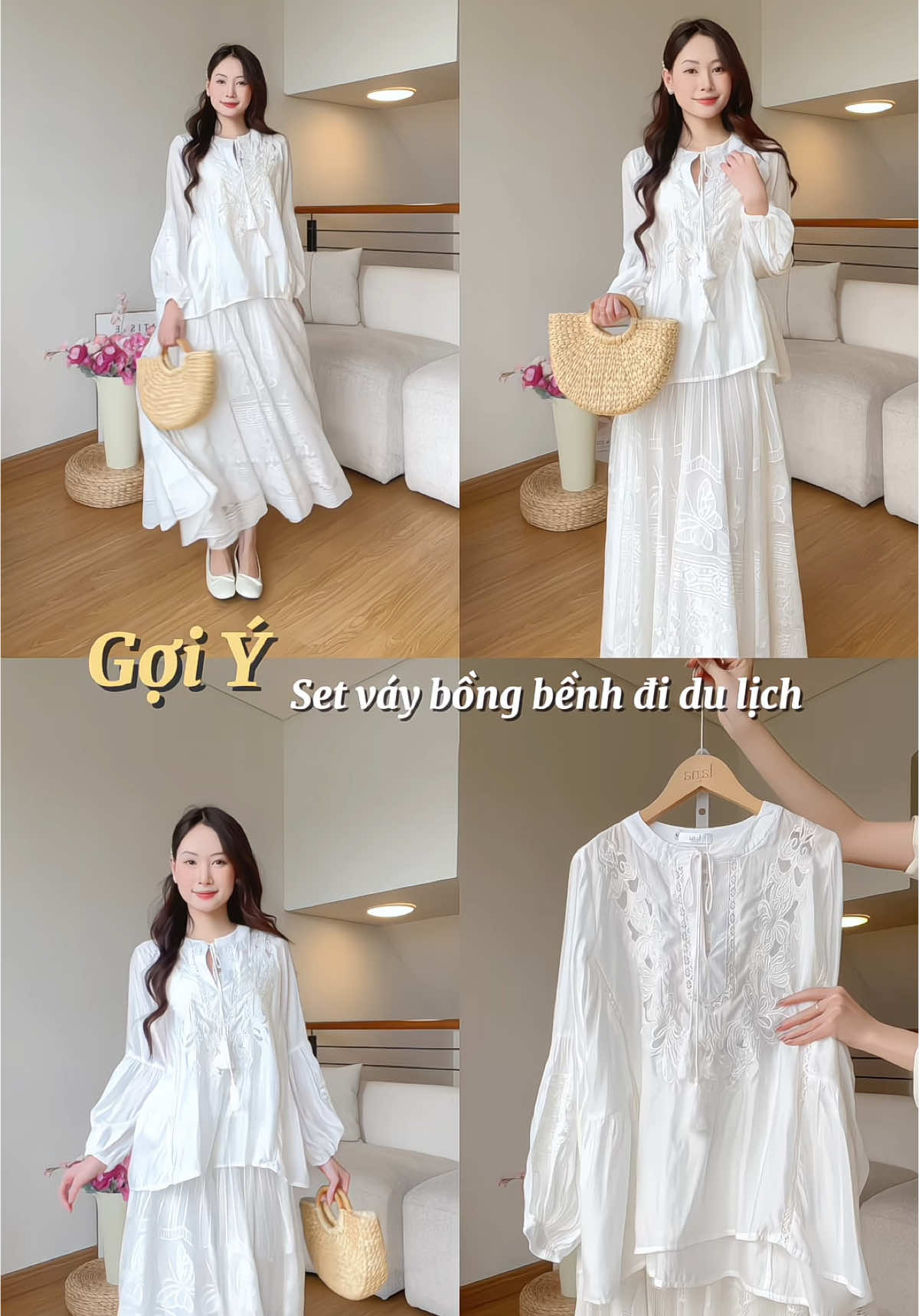 Set váy đi du lịch mà nàng nào cũng nên có ✨ #xuhuong #outfit #thờitrang #lanadesignvn #trending 