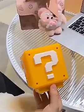 Super Mario Mini Question Block LED Light | USB Rechargeable Desk Lamp Question Brick, Energy Efficient Design for Small Spaces Retro Design