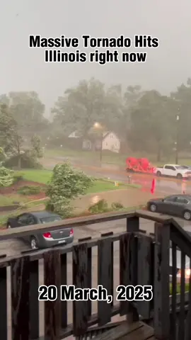 Massive Tornado Hits Illinois right now. #tornado #severeweather #lllinois #storm #fyp #2025 #disaster #usa 