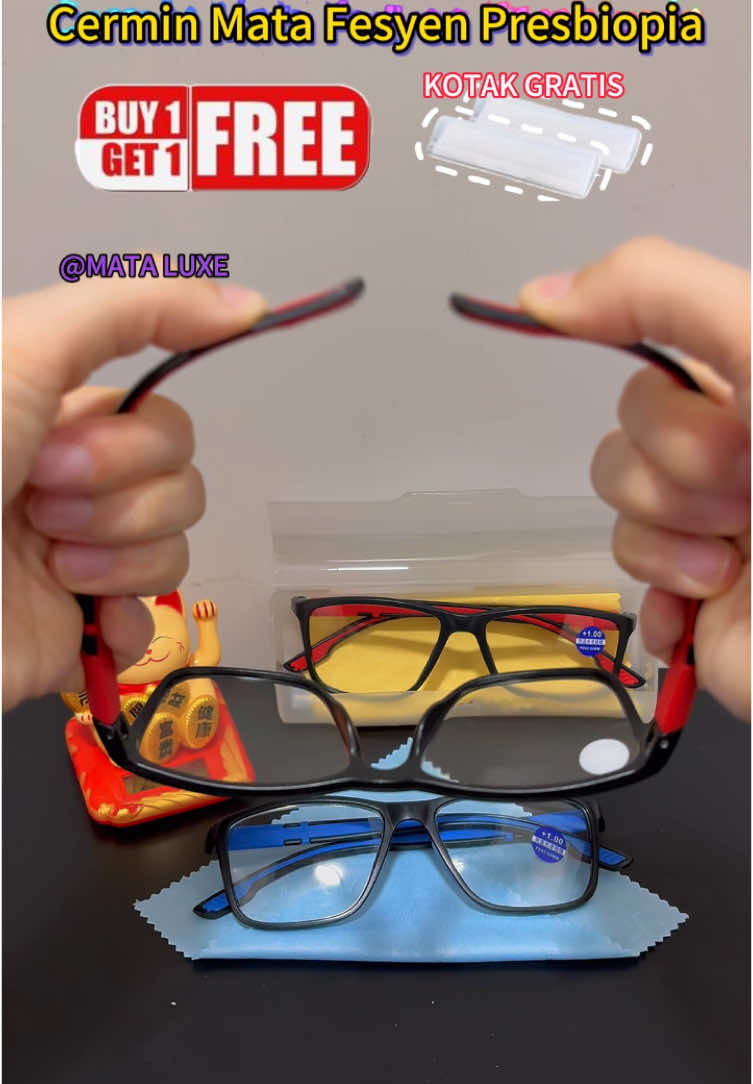 Cermin Mata Anti-Cahaya Biru, Kualiti HD, Untuk Lelaki, Fesyen, Ultra-Ringan, Selesa, Anti-UV, Sesuai untuk Membaca Akhbar dan Menonton Video, Tidak Mudah Patah.#fyp #foryou #malaysiatiktok #eyeglasses 