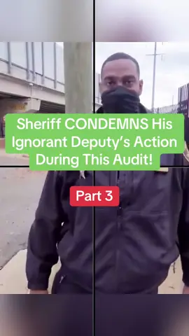 Sheriff CONDEMNS His Ignorant Deputy’s Action During This Audit! #law #lawsuit #cops #usa🇺🇸 ##usa_tiktok #foryou #for #arrested #viral 