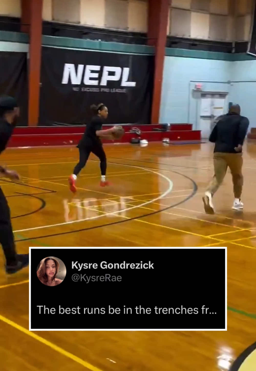 Kysre showing out in a pick up run 😮‍💨 (Via @kysrerae/x)  #kysregondresick #pickupbasketball #basketball #womensbasketball 