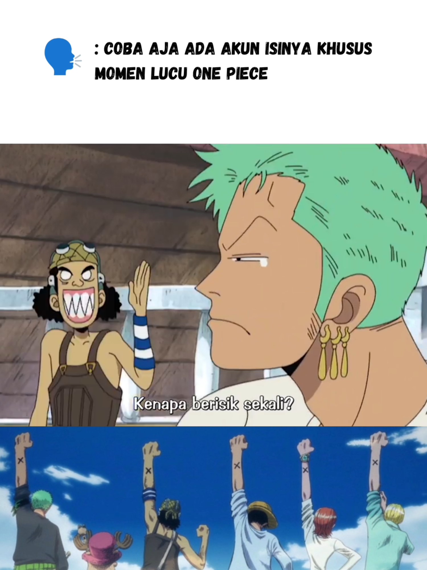 Bakalan lama kalo ceritain ke Zoro... #onepiece #onepiecelucu #onepiecengakak #onepiecetiktok #anime