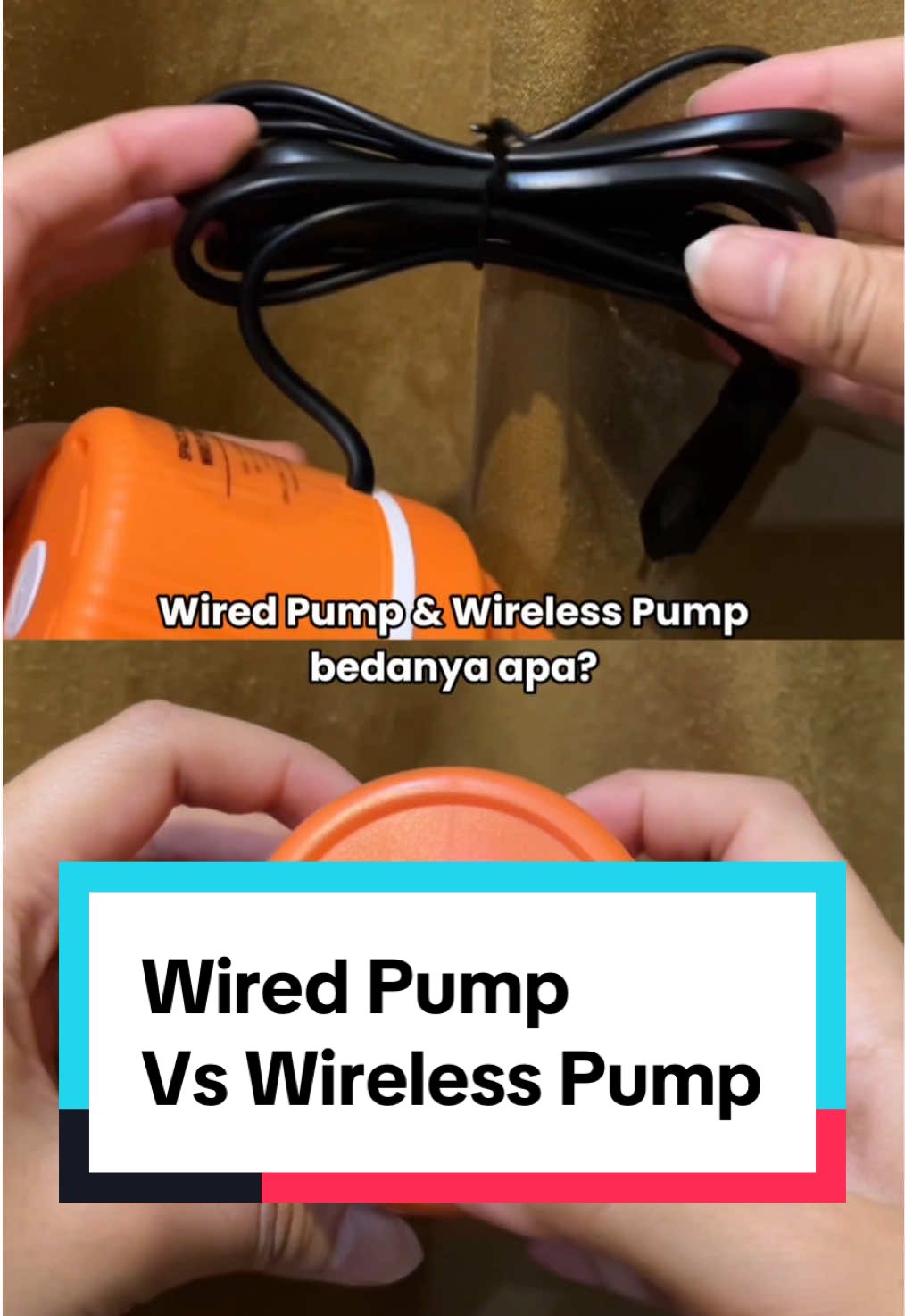 Banyak yang nanyain bedanya apa, coba tonton sampai habis ya! #LekaGo #WiredPump #WirelessPump #SpaceSaver #travelling #hacks #tips #fypviralシ 