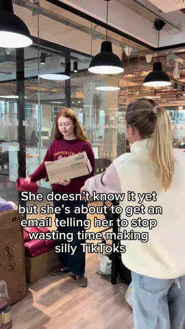 Her day is about to get ruined 😬 #shedoesntknowityet #fyp #office #officetiktok #marketing #marketingtiktok #officehumor #birmingham #trending 