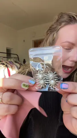 New earrings from @moxflarestudio on @Etsy - I LOVE THEM ⛓️⚙️🦪 #earrings #uniqueaccessories #pinterest #unboxing #shopsmall #etsy #accessories #fyp 