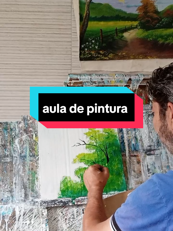 #aprenda fazer arbustos fácil  #pintura de paisagem  #arte #for you