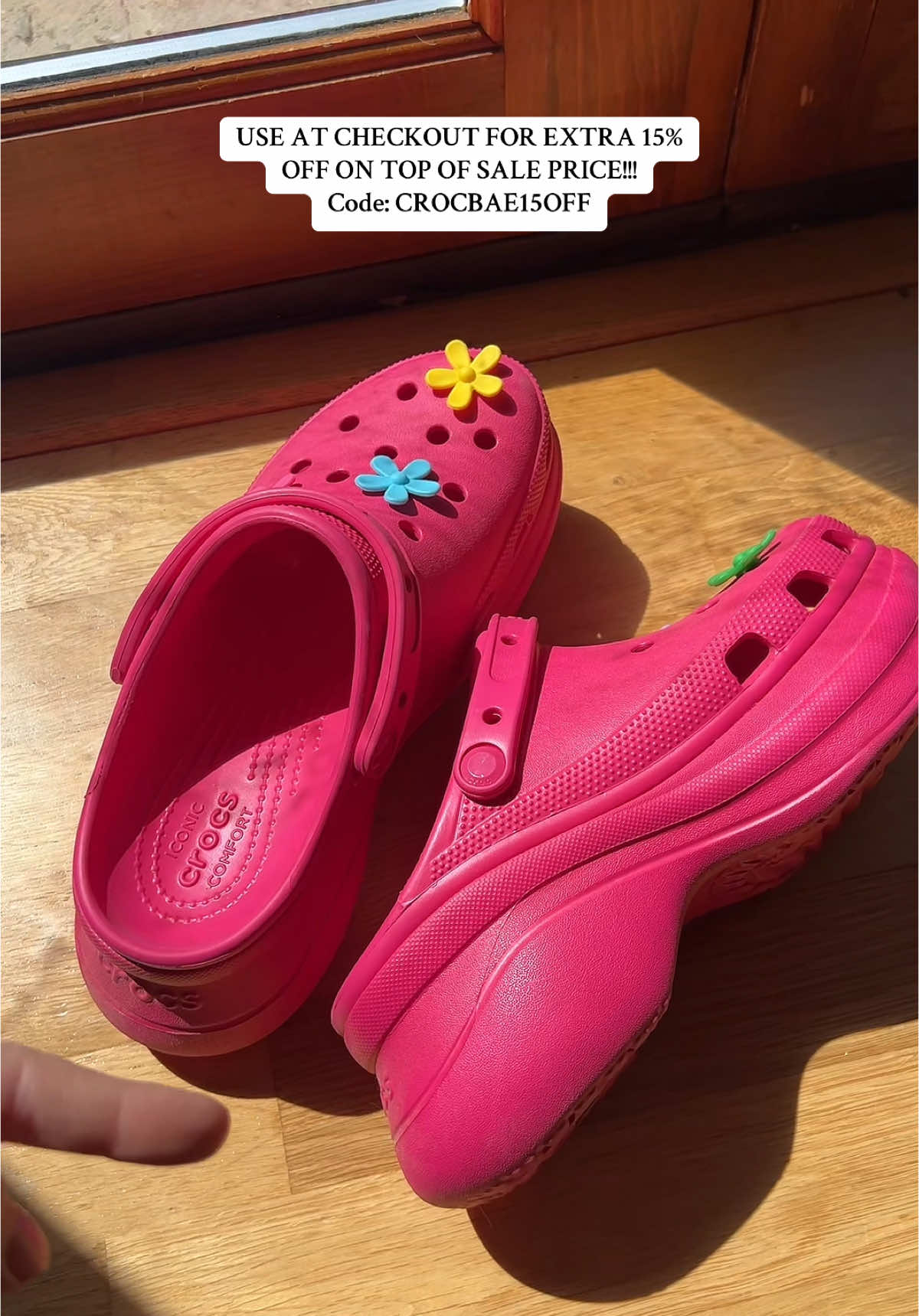 Use this code at checkout! CROCBAE15OFF @Crocs #crocs #giftguide #ttslevelup #ttsdelightnow #TTfest #springtok  #TikTokShopSpringGlowUp 