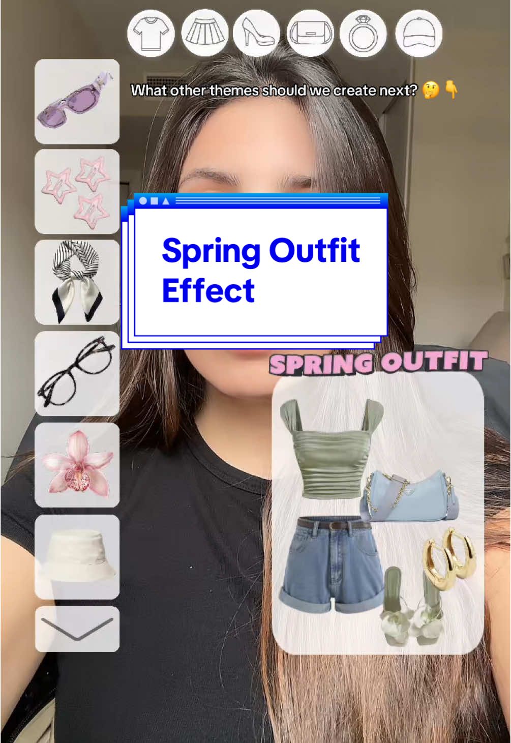 New effect I made! 🌸 Mix & match your perfect spring outfit! 👗✨ #TikTokFashion #SpringStyle