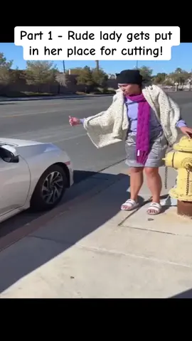 Part 1 - Rude lady gets put in her place for cutting!   #fyp #foryoupage #viral #trending #usa 