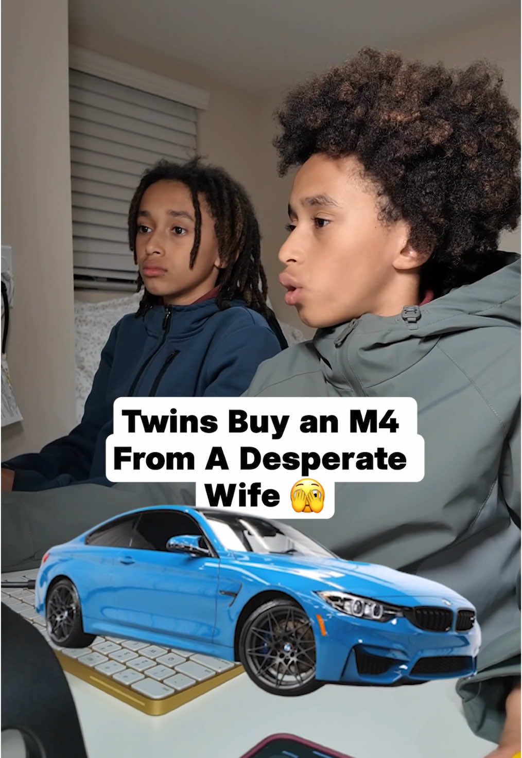 Can you believe a desperate wife sold her 2020 BMW M4 without her husband knowing? Watch how our twins negotiate on this car! #bmw2020 #carforsale #secretcardeal