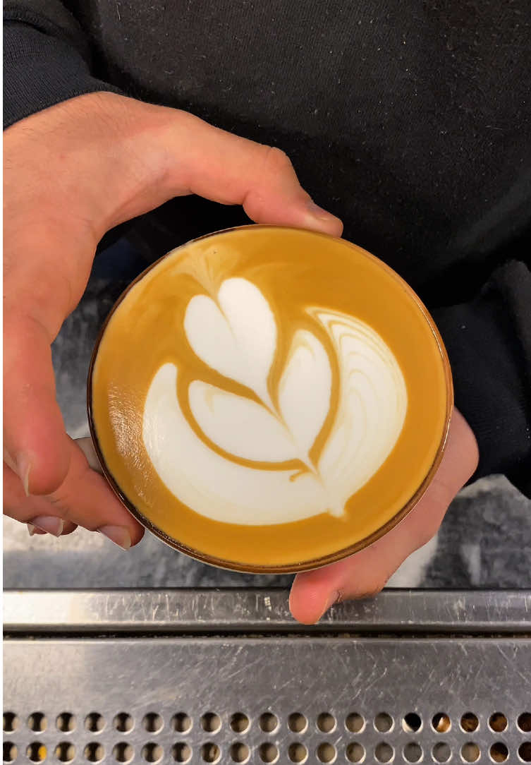 Tulip Latte Art #jumbobarista #latteart 