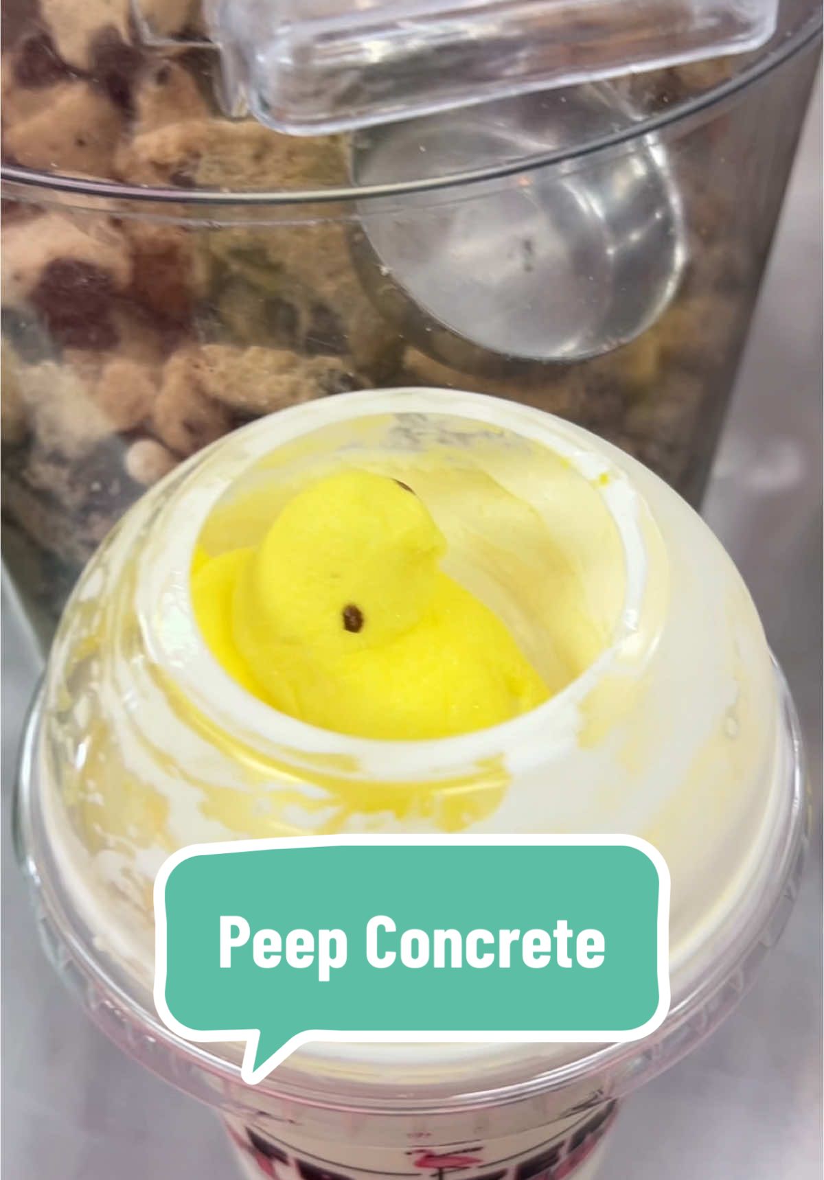 Peep concrete 🐥 #fyp #SmallBusiness #businessowner #dayinmylife #frozenflamingo #frozencustard #work 