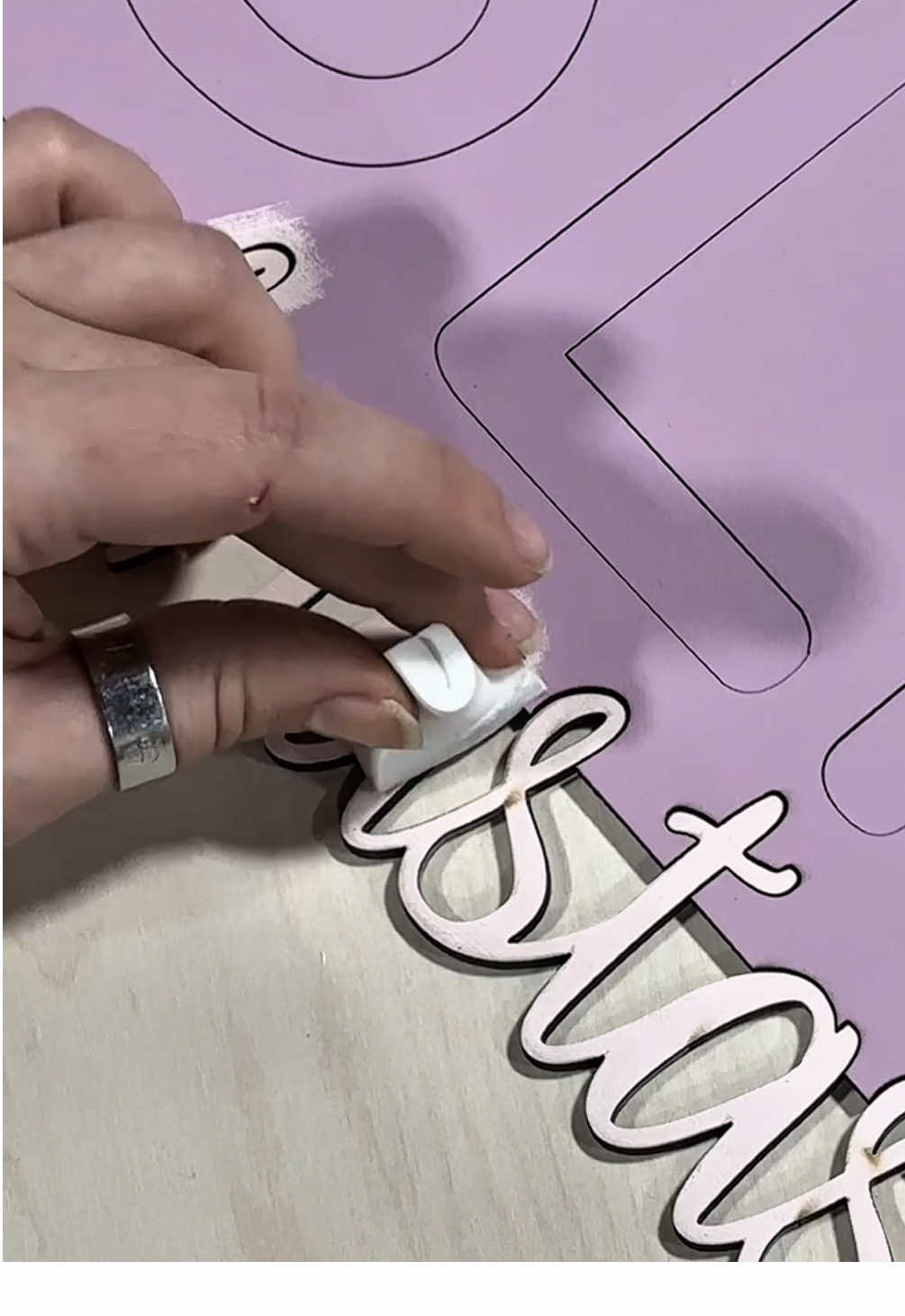 No music for todays nursery sign 🙌🙌 #asmr #asmrsounds #signmaker #regina #artist #SmallBusiness #art #makingof 