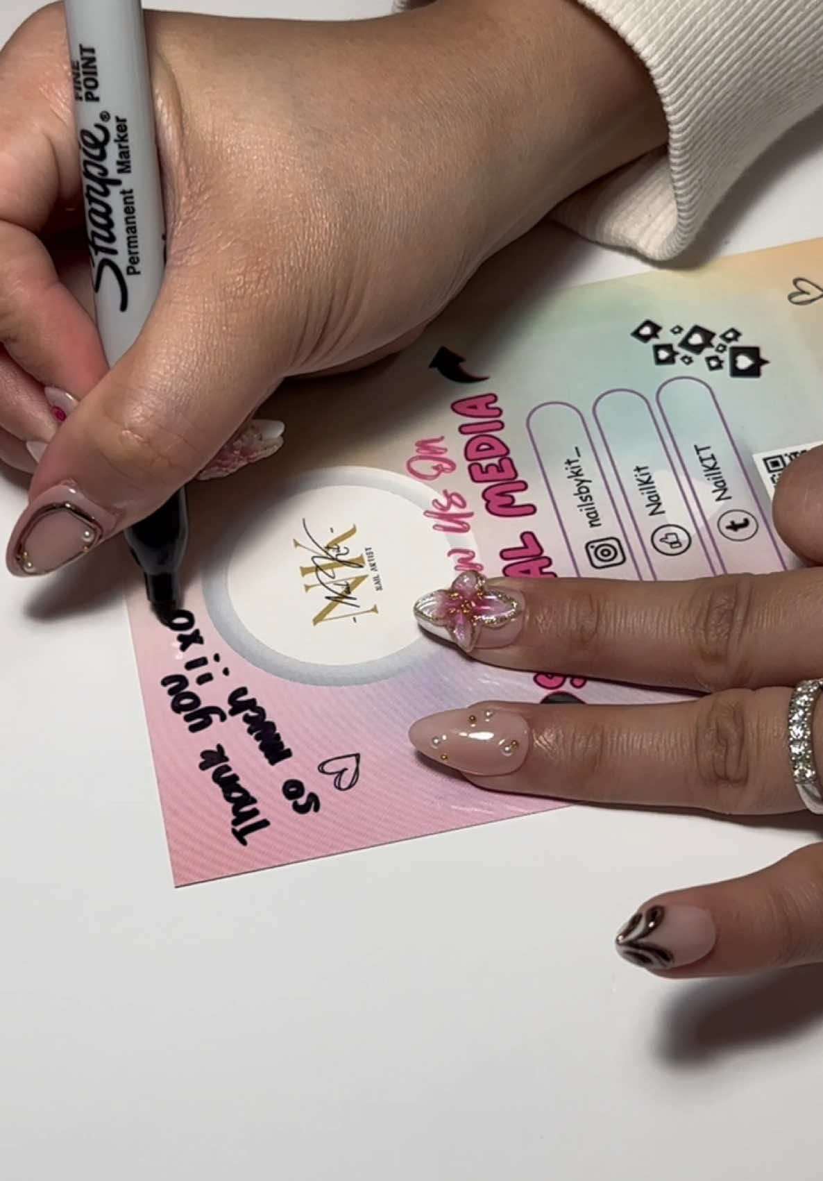 Packing my first order and feeling all the love!!! Thank you so much for trusting my small business— it truly means to me!! 💅🏻✨🥹💕  #nails #pressonnails #SmallBusiness #nailsoftiktok #toronto #canada #nailtech #heart #frypgシ 