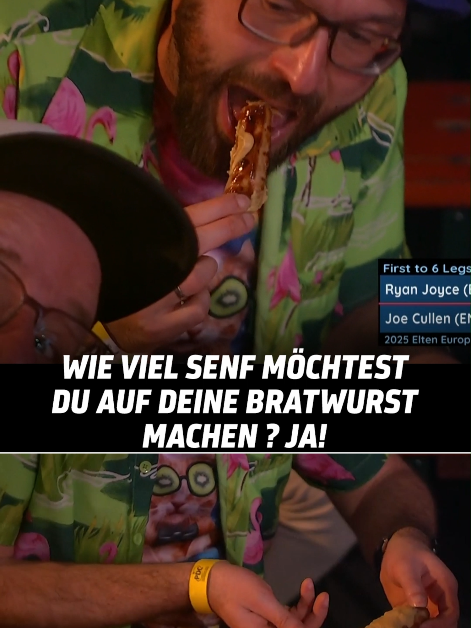 Senf mit ein bisschen Bratwurst 😅 #sport1 #sport1news #darts #senf #bratwurst